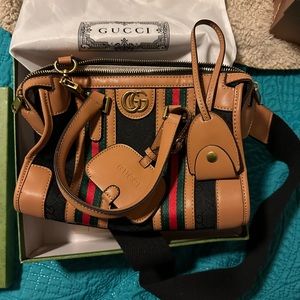 OPHIDIA GG SMALL TOP HANDLE BAG